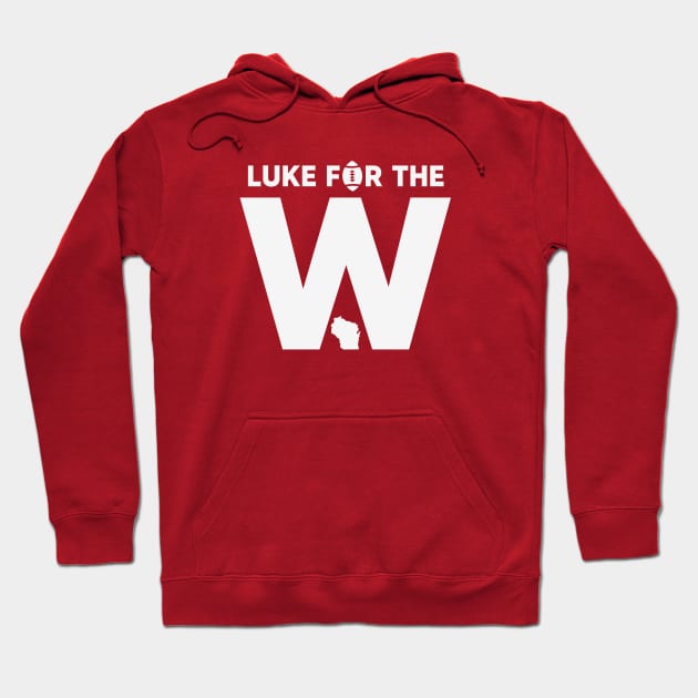 Luke for the W // Vintage Wisconsin Football Hoodie by SLAG_Creative